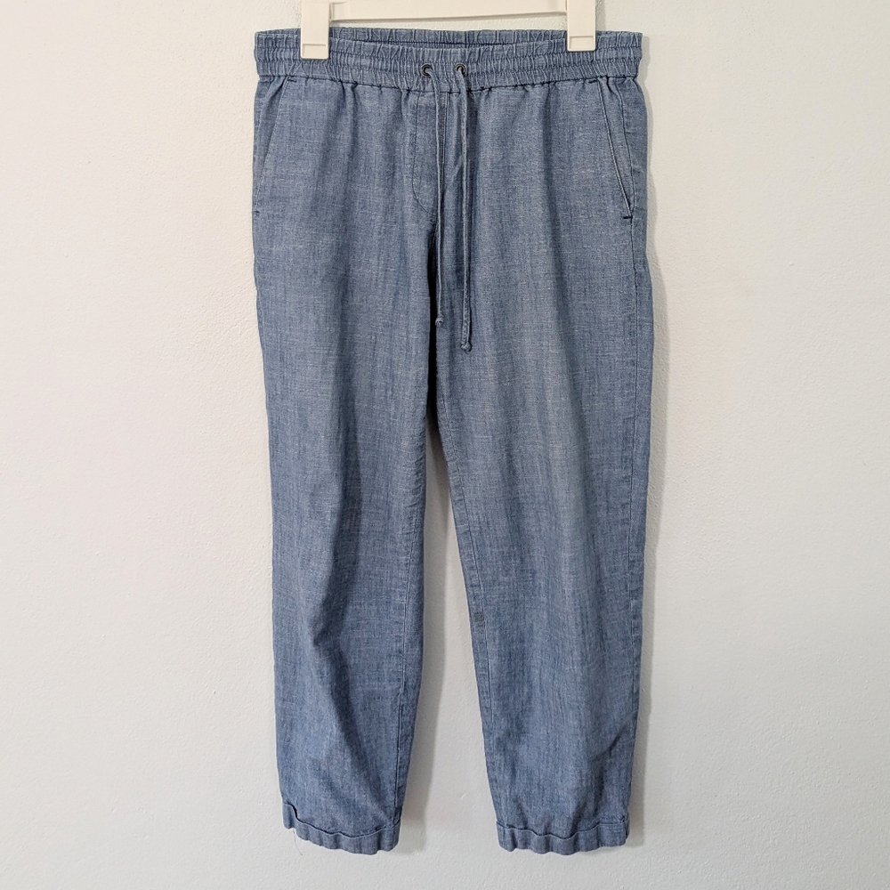 J. Crew Factory Set Of 2 Pull On Drawstring Pants Straight Leg Crop Length 4 - Picture 9 of 15